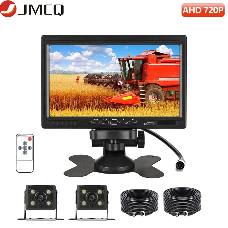 JMCQ 7 дюймов 12 24V автомобильный монитор HD Цвет Дисплей для автобус автомобиль