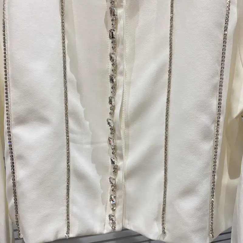 2021 Summer New Heavy Industry Rhinestone Polo Collar Short Coat Top Female Long Sleeve Loose Suit White Jacket Clothes
2021 Summer New Heavy Industry Rhinestone Polo Collar Short Coat Top Female Long Sleeve Loose Suit White Jacket Clothes
