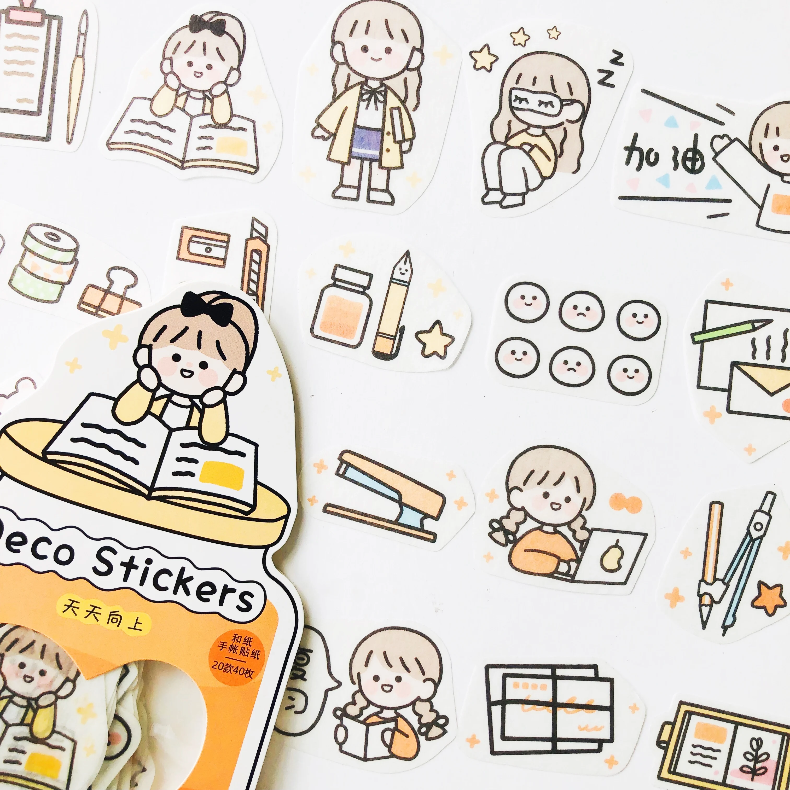 1 Pack ( 40 pcs stickers ) Girl Study Life Paper Notes Notebook Diary Stickers Decorative Sticker
1 Pack ( 40 pcs stickers ) Girl Study Life Paper Notes Notebook Diary Stickers Decorative Sticker