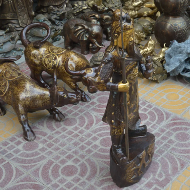 LAOJUNLU Pure Copper Guan Gong Statue Guan Erye Bronze Statue Wu Cai God Lucky Money Feng Shui Ornaments
LAOJUNLU Pure Copper Guan Gong Statue Guan Erye Bronze Statue Wu Cai God Lucky Money Feng Shui Ornaments