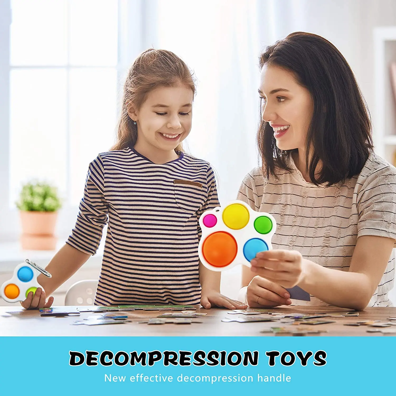 Infant Educational Toys, Portable Simple Dimple Toy Gadgets with Buckles, Suitable for Adults and Children to Relieve Anxiety
Infant Educational Toys, Portable Simple Dimple Toy Gadgets with Buckles, Suitable for Adults and Children to Relieve Anxiety
