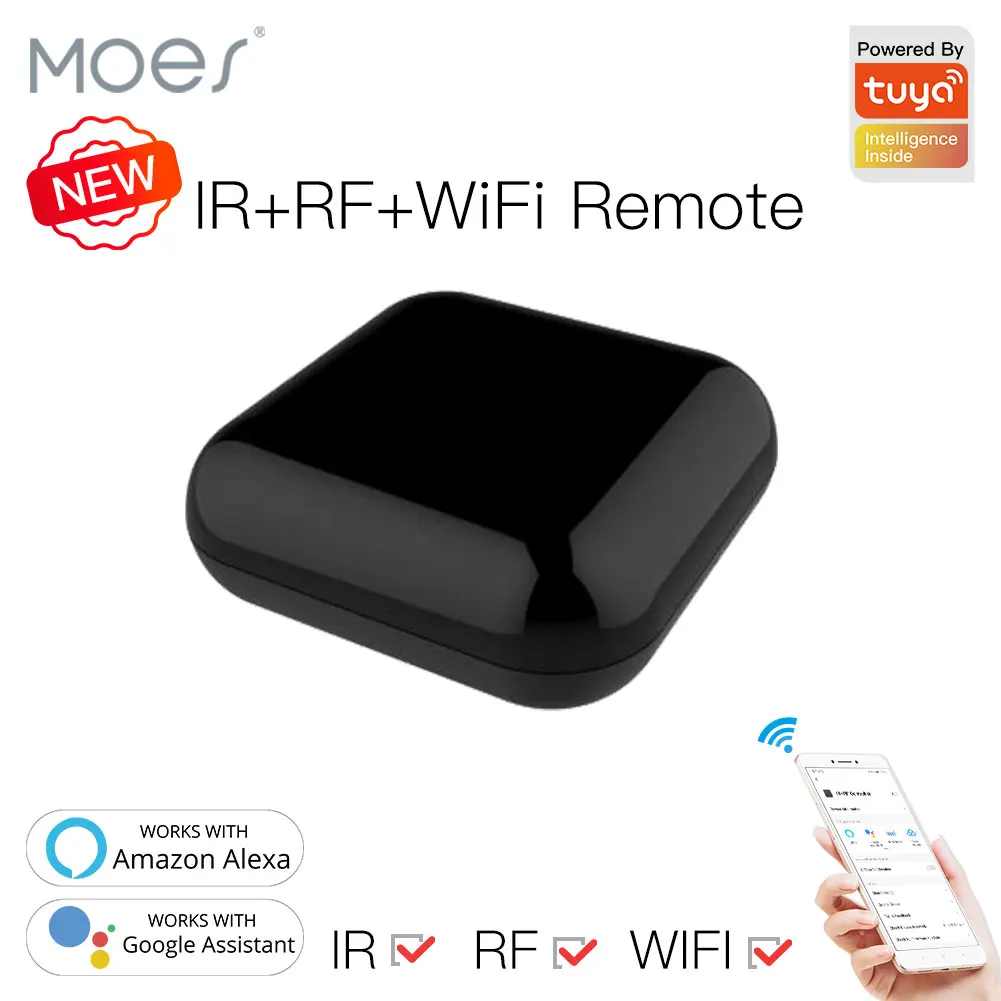 2020 Новый WiFi ИК RF универсальный пульт дистанционного управления Управление; РФ техника устройства Tuya приложение Smart Life голос Управление чере...
2020 Новый WiFi ИК RF универсальный пульт дистанционного управления Управление; РФ техника устройства Tuya приложение Smart Life голос Управление чере...
