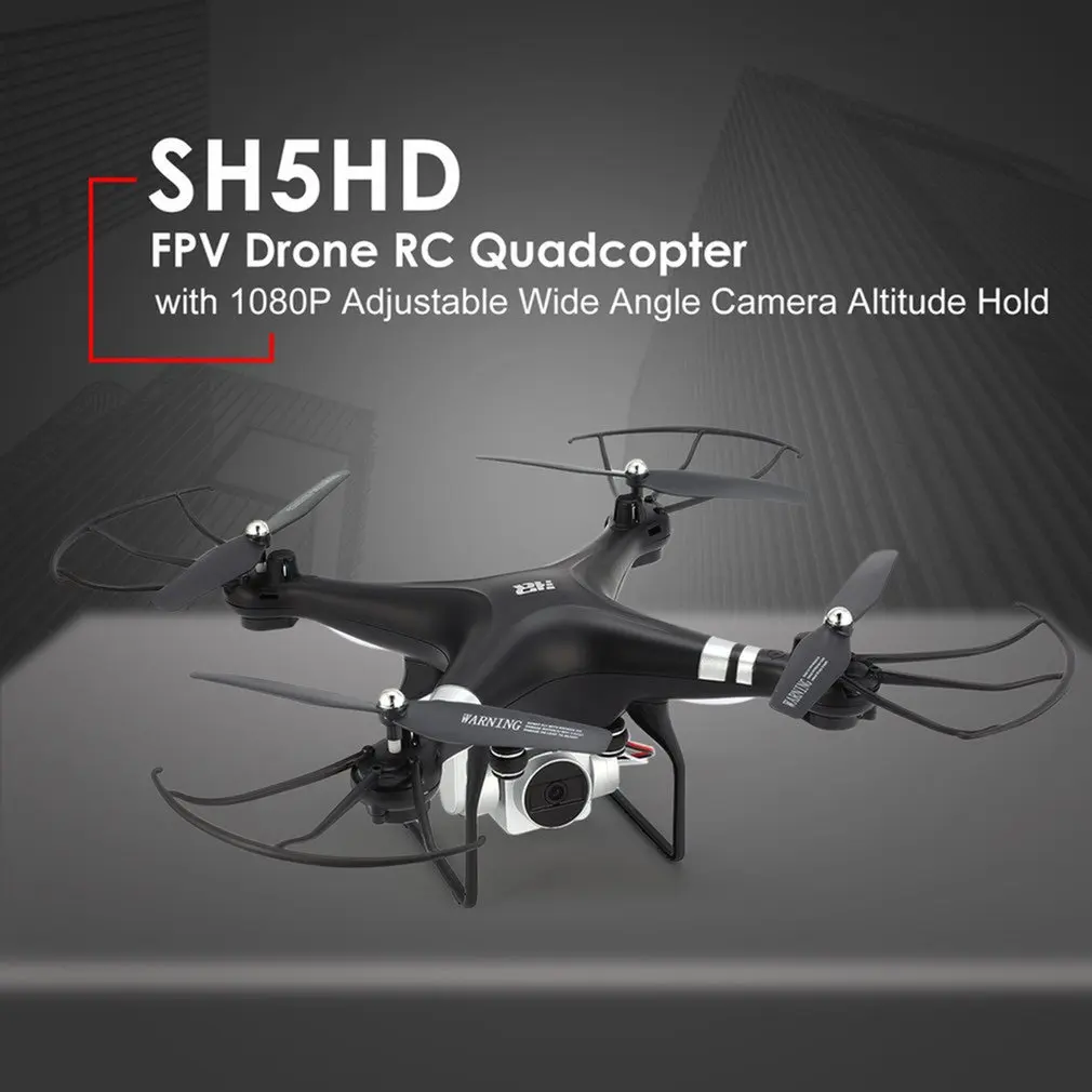 

SH5HD FPV Drone RC Quadcopter with 720P/1080P Camera Altitude Hold 2 Battery 8-10mins Flight time 100m Remote control distance