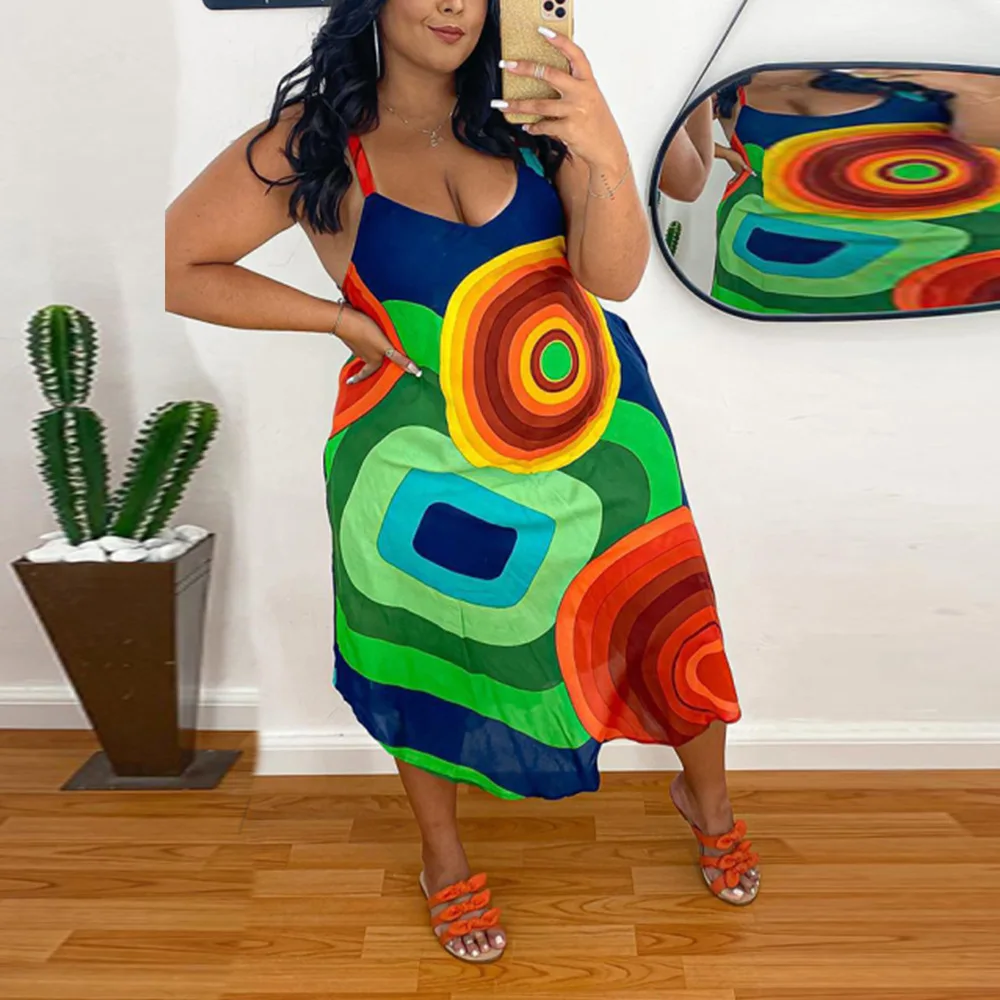 Зеленое Повседневное платье без рукавов на бретелях 
Зеленое Повседневное платье без рукавов на бретелях