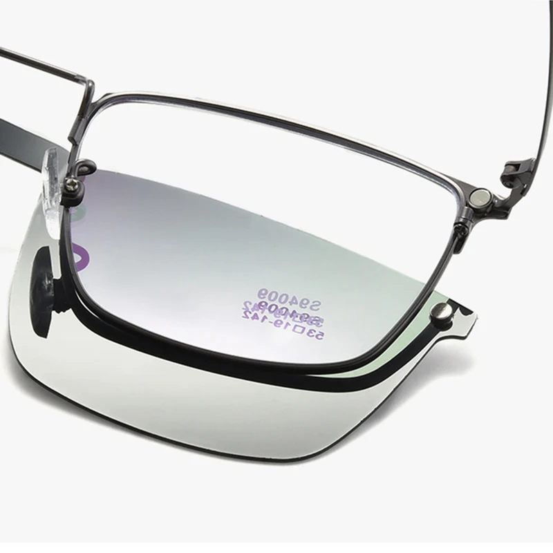 Оптические очки в оправе с магнитной поляризацией прямоугольная металлическая