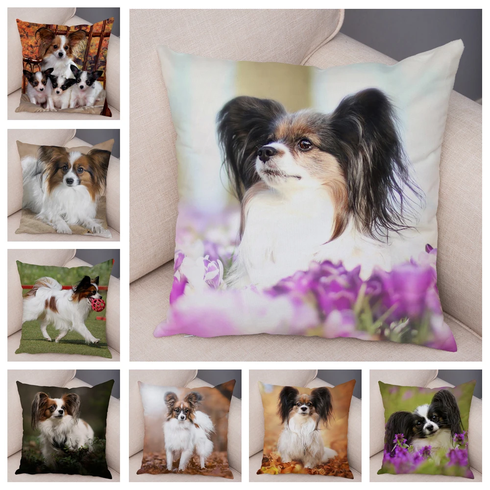 Cute Pet Animal Cushion Cover Spain Papillon Dog Soft Plush Pillowcase Decor Dog Printed Pillow Case for Sofa Home Car 45*45cm
Cute Pet Animal Cushion Cover Spain Papillon Dog Soft Plush Pillowcase Decor Dog Printed Pillow Case for Sofa Home Car 45*45cm