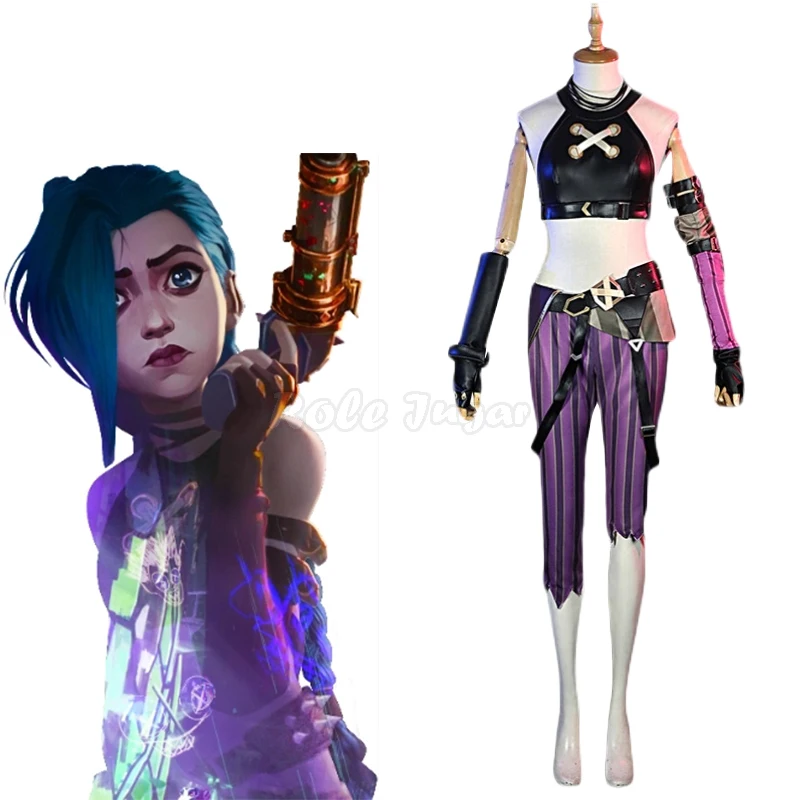 Game Arcane: League of Legends Jinx Lolita Cosplay Costume Women Halloween Carnival Party Tops Pants Outfits C48X59
Game Arcane: League of Legends Jinx Lolita Cosplay Costume Women Halloween Carnival Party Tops Pants Outfits C48X59