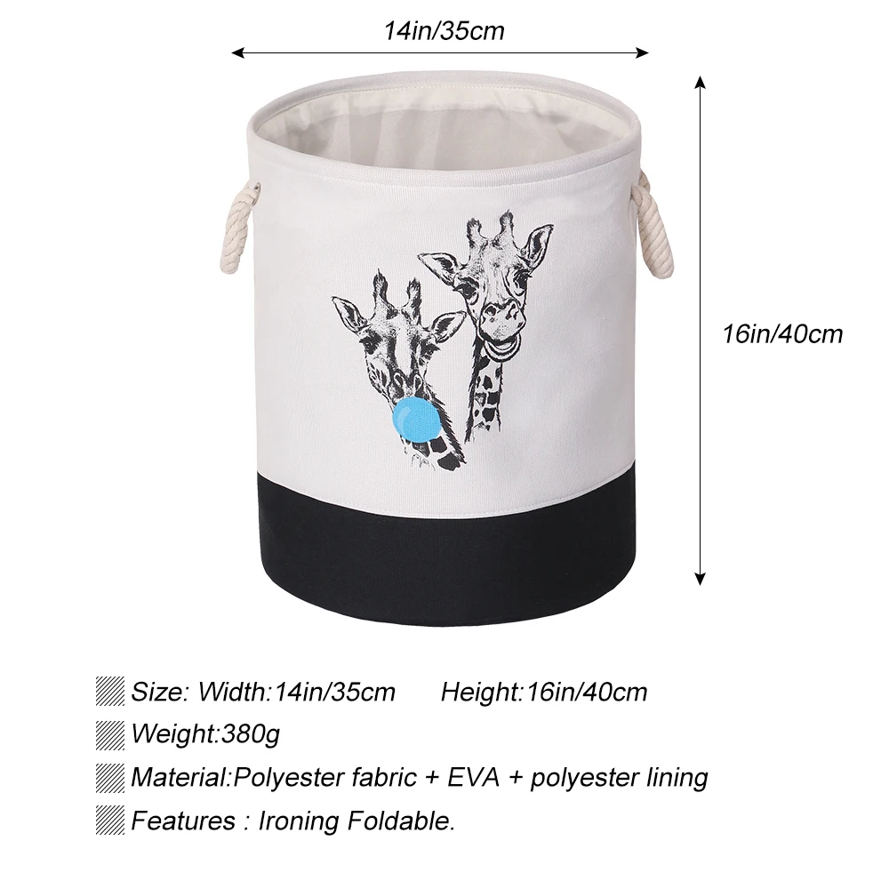 EVA Canvas Fabric Round Laundry Basket Dirty Clothes Organizer Toys Storage Box Bin Bucket Hamper With Handles 1pc
EVA Canvas Fabric Round Laundry Basket Dirty Clothes Organizer Toys Storage Box Bin Bucket Hamper With Handles 1pc