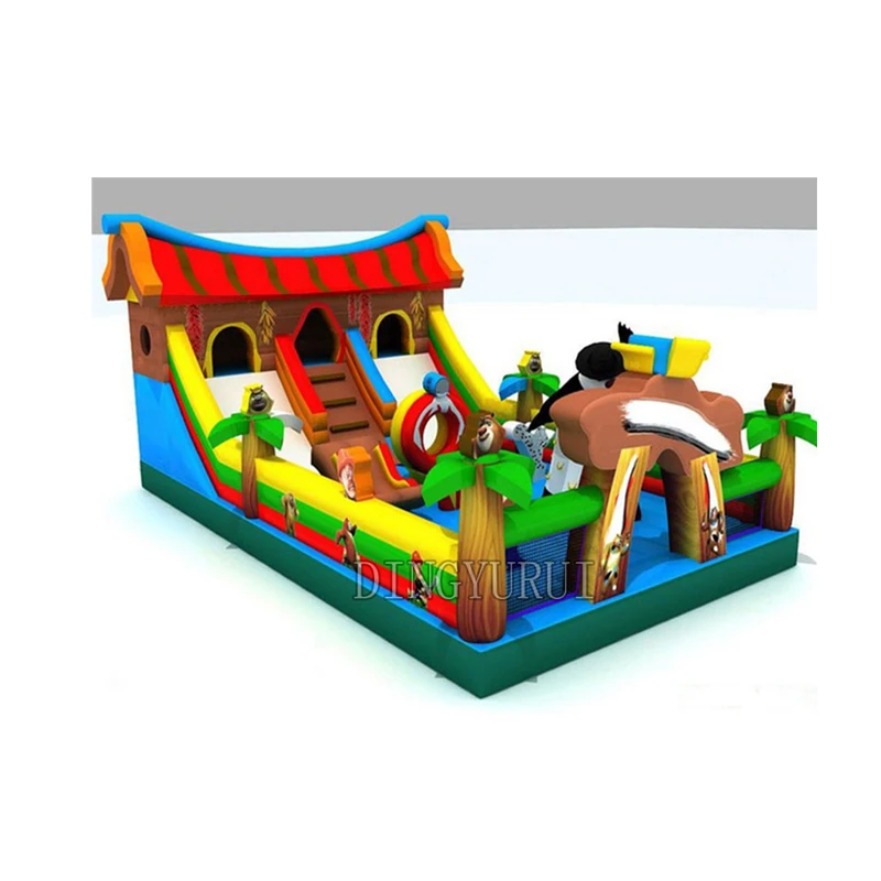Inflatable Trampoline Slide Combos Giant Inflatable Bounce House Bear Forest Design Customized PVC High Quality
Inflatable Trampoline Slide Combos Giant Inflatable Bounce House Bear Forest Design Customized PVC High Quality