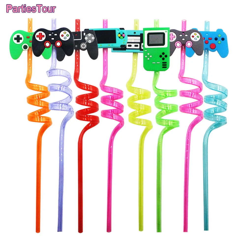 8pcs 26cm Reusable Video Game Straws Game Handle Plastic Drinking Straw For Kids Boy Adult Birthday Party Supplies
8pcs 26cm Reusable Video Game Straws Game Handle Plastic Drinking Straw For Kids Boy Adult Birthday Party Supplies