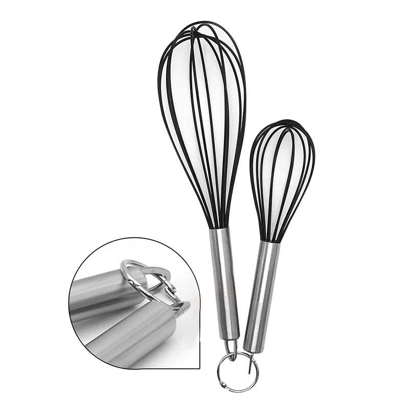 s-Silicone Whisk With Stainless Steel Handle Egg Beaters Butter Blender Kitchen Tools For Whisking Dough 
s-Silicone Whisk With Stainless Steel Handle Egg Beaters Butter Blender Kitchen Tools For Whisking Dough