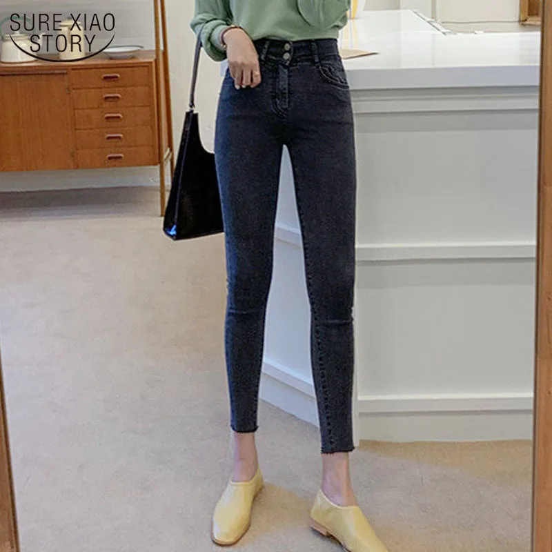 Autumn 2022 New Zipper with Button Women's Jeans Casual Korean Style Slim High Waist Stretch Black Jeans for Women Femme 10400
Autumn 2022 New Zipper with Button Women's Jeans Casual Korean Style Slim High Waist Stretch Black Jeans for Women Femme 10400
