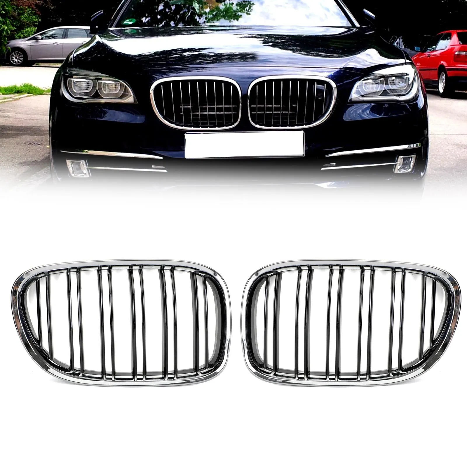Topteng Chrome Black Front Grill Grille For Bmw F02 F01 F03 730 740Li 750Li Xdrive 2009-2012 51117184151 51117184152 Car Parts
Topteng Chrome Black Front Grill Grille For Bmw F02 F01 F03 730 740Li 750Li Xdrive 2009-2012 51117184151 51117184152 Car Parts