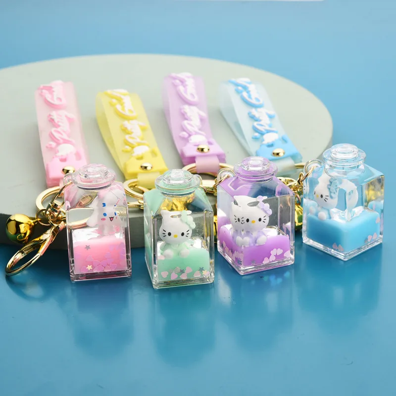 New Keychain Cartoon Cat Car Doll In Square Bottle Liquid Crystal Quicksand Sequin Key Ring Bag Pendant For Women
New Keychain Cartoon Cat Car Doll In Square Bottle Liquid Crystal Quicksand Sequin Key Ring Bag Pendant For Women