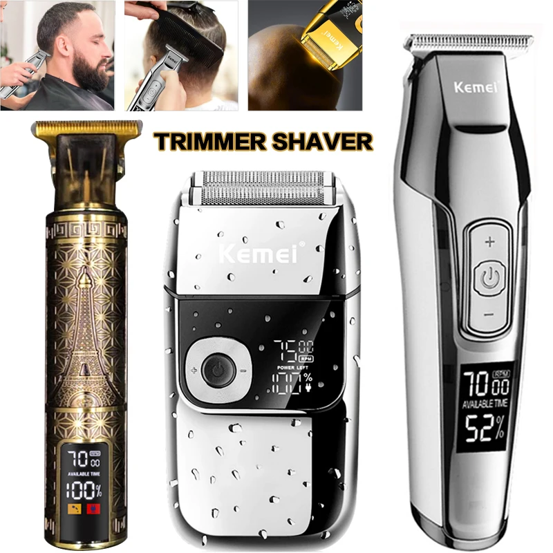 Профессиональный триммер для волос Kemei, перезаряжаемая Бритва для бороды, бритва, машинка для стрижки с Т-образной головкой, Беспроводная эл... 
Профессиональный триммер для волос Kemei, перезаряжаемая Бритва для бороды, бритва, машинка для стрижки с Т-образной головкой, Беспроводная эл...