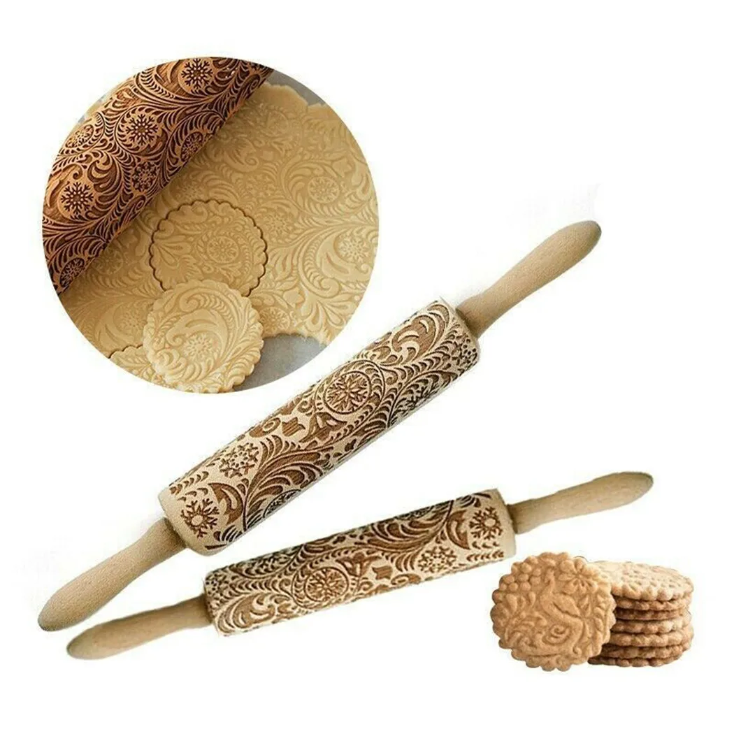 3D Embossing Rolling Pin Wood Embossing Rolling Pin Fondant Dough Vintage Pattern Engraved Roller Stick Baking Pastry Tool
3D Embossing Rolling Pin Wood Embossing Rolling Pin Fondant Dough Vintage Pattern Engraved Roller Stick Baking Pastry Tool