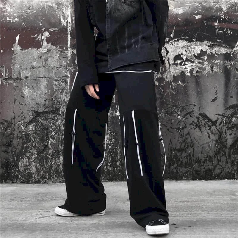 Dark Punk Black Pants Couple Bottom Women High Street Niche Drawstring Floating Wide Loose Wide Leg Casual Trousers Men
Dark Punk Black Pants Couple Bottom Women High Street Niche Drawstring Floating Wide Loose Wide Leg Casual Trousers Men