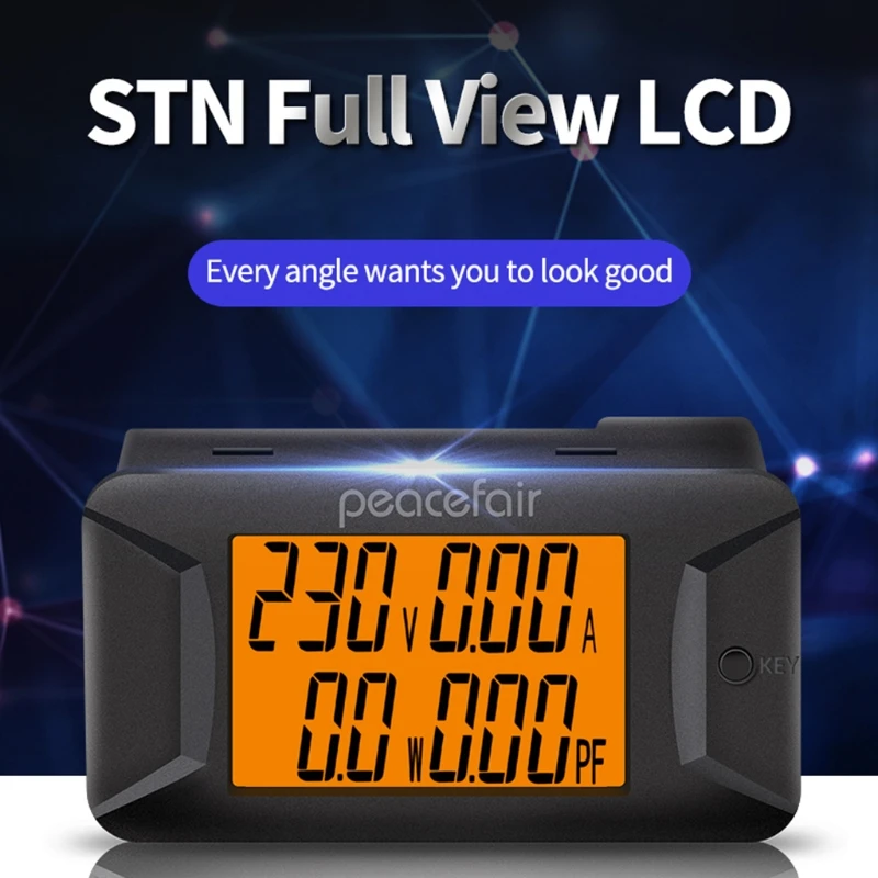 AC LCD Display Digital Multimeter Ammeter Voltmeter 40-400V 100A Current Voltage Power Energy Frequency Power High quality
AC LCD Display Digital Multimeter Ammeter Voltmeter 40-400V 100A Current Voltage Power Energy Frequency Power High quality