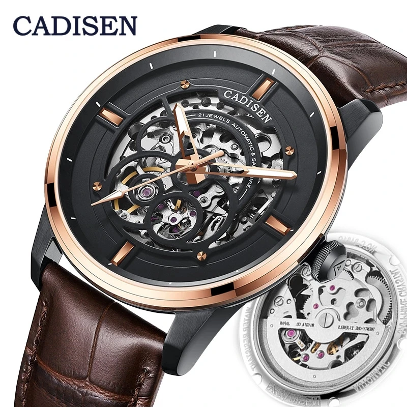 CADISEN Automatic Mechanical Watch Men Hollow Skeleton MIYOTA 8N24 Watches Male Luxury Brand Sport Wrist Watch Relogio Masculino
CADISEN Automatic Mechanical Watch Men Hollow Skeleton MIYOTA 8N24 Watches Male Luxury Brand Sport Wrist Watch Relogio Masculino