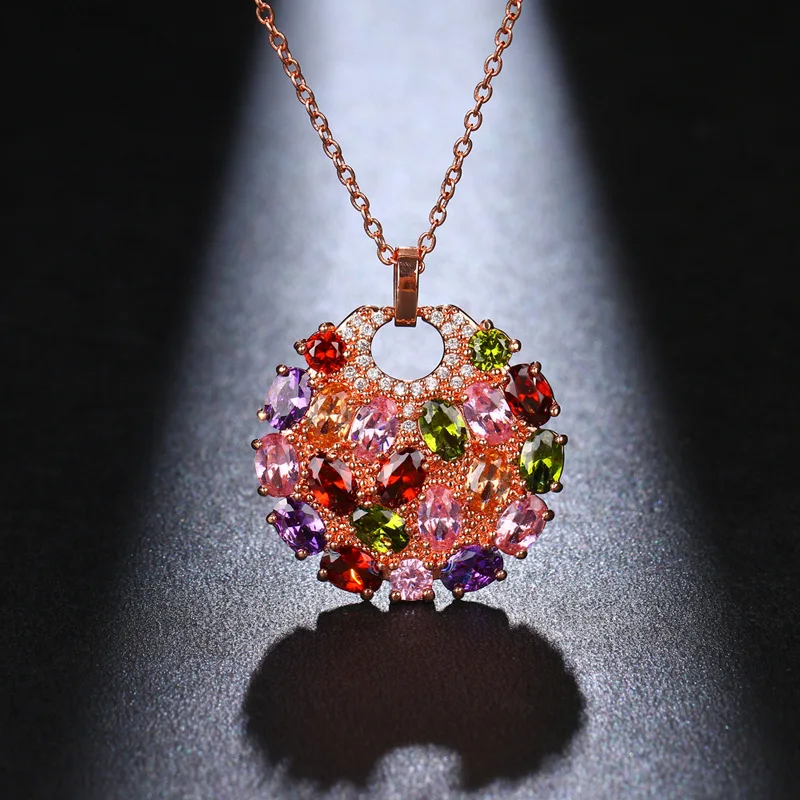 Fashion Zirconia Multi Colors Prongs Setting Cubic Zirconia Necklaces AAA CZ Pendant Necklace Party Jewelry Friend Gift
Fashion Zirconia Multi Colors Prongs Setting Cubic Zirconia Necklaces AAA CZ Pendant Necklace Party Jewelry Friend Gift