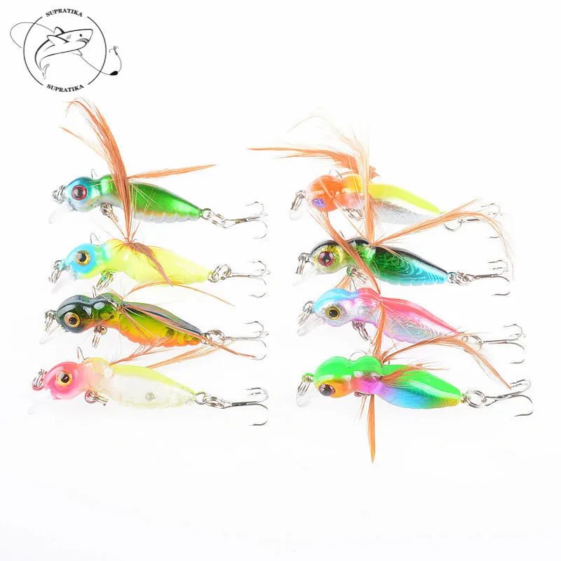 8Pcs/Lot 4.5cm/3.4g Fly Fishing Lures Insects Artificial Hard Baits Wobblers Crank Bass Bait For Dry Fishing Tackle
8Pcs/Lot 4.5cm/3.4g Fly Fishing Lures Insects Artificial Hard Baits Wobblers Crank Bass Bait For Dry Fishing Tackle