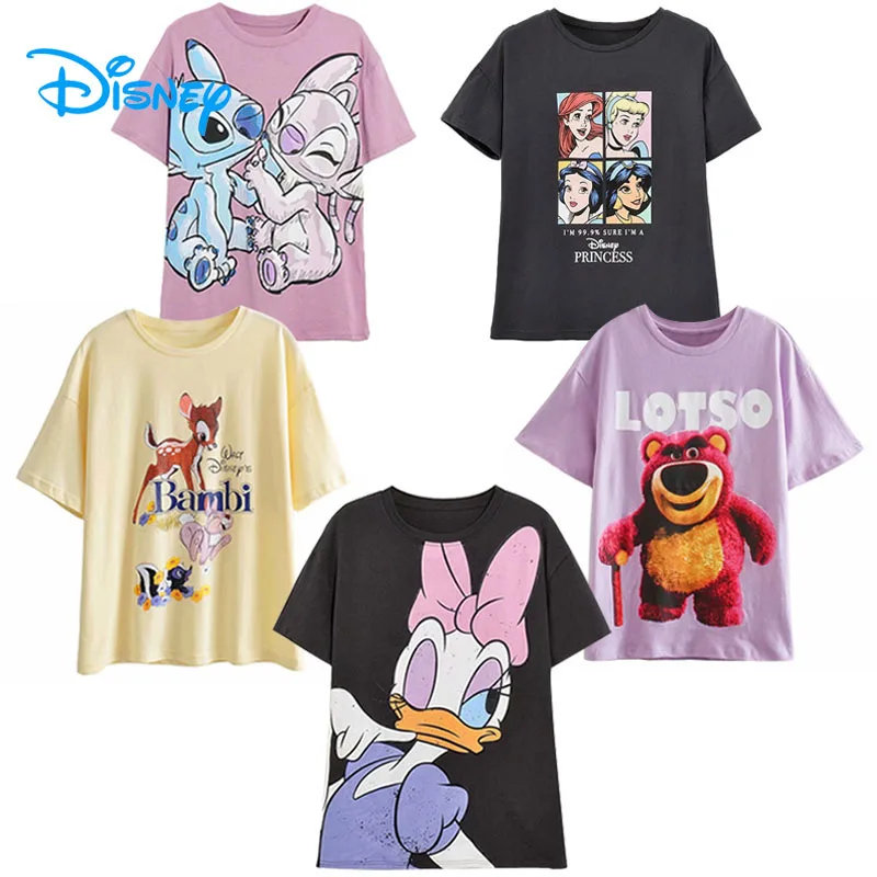Женская хлопковая Футболка с рисунком из мультфильма Disney, Повседневная летняя футболка с Микки Маусом, маргариткой, уткой, Женская винтажна...
Женская хлопковая Футболка с рисунком из мультфильма Disney, Повседневная летняя футболка с Микки Маусом, маргариткой, уткой, Женская винтажна...