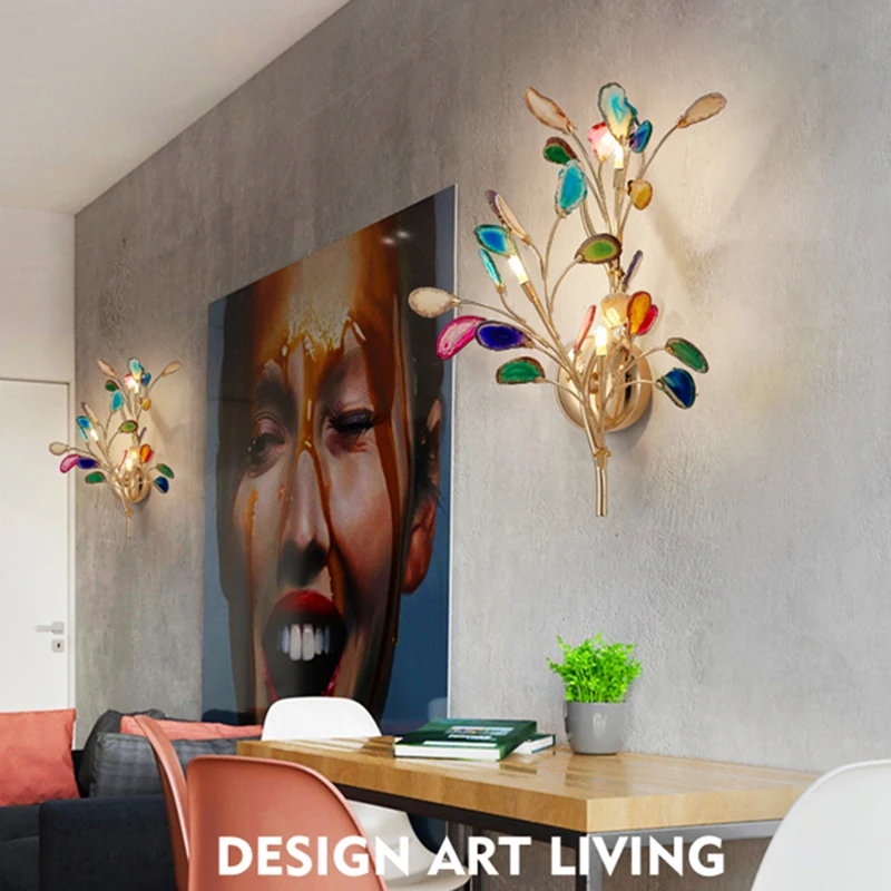 Nordic Branches Agate LED Wall Lamp Art Living Room Bedroom Carnelian Wall Lights Modern Decor Interior Lighting Decorative Lamp
Nordic Branches Agate LED Wall Lamp Art Living Room Bedroom Carnelian Wall Lights Modern Decor Interior Lighting Decorative Lamp