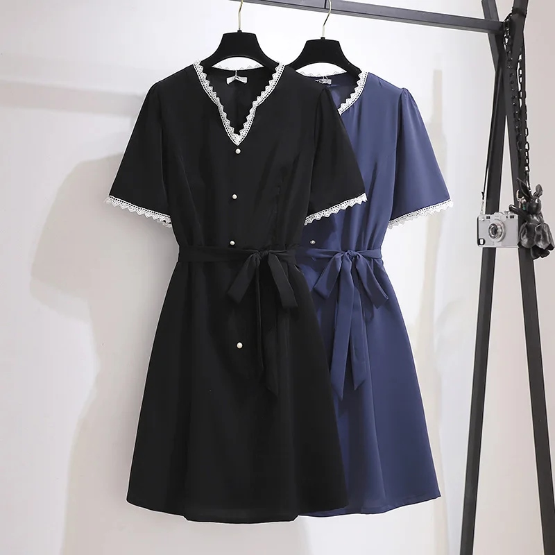 Black Blue Short Sleeve Midi Plus Size 6Xl Large Vintage Casual Robe Spring Summer Clothes Dress For Women'S 2021 Sukienka
Black Blue Short Sleeve Midi Plus Size 6Xl Large Vintage Casual Robe Spring Summer Clothes Dress For Women'S 2021 Sukienka
