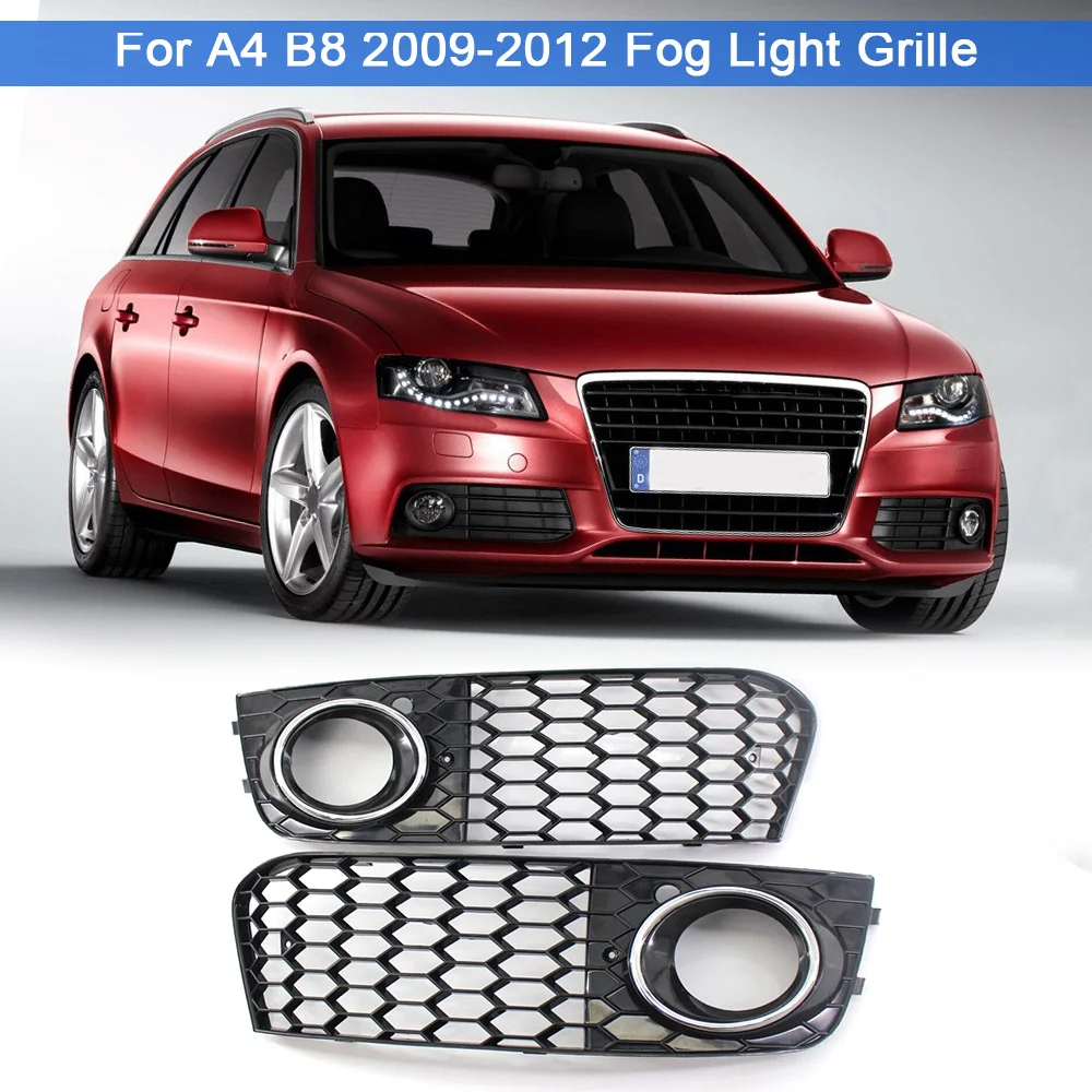 RS4 Style Car Fog Light Grille Grill Intake Cover Honeycomb Mesh Fog Lamp Open Vent Replacement For A4 B8 2009-2012 8KD807682
RS4 Style Car Fog Light Grille Grill Intake Cover Honeycomb Mesh Fog Lamp Open Vent Replacement For A4 B8 2009-2012 8KD807682