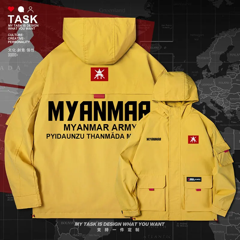 Мьянма, бирманский мммр, мужская куртка с капюшоном, логотип Land Force, армейский фанат, мужской Тренч, Мужская ветровка, топ, новая осенняя одеж...
Мьянма, бирманский мммр, мужская куртка с капюшоном, логотип Land Force, армейский фанат, мужской Тренч, Мужская ветровка, топ, новая осенняя одеж...