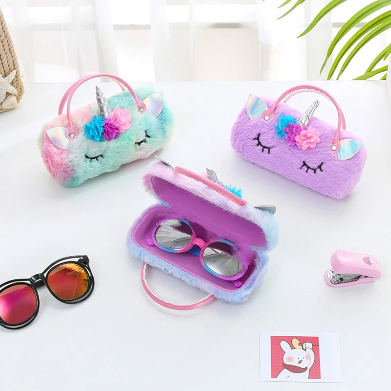 

Cute Unicorn Spectacle Cases Portable Compression Folding Box For Eyeglasses Sunglasses Box Bag Portable Eyewear Protector