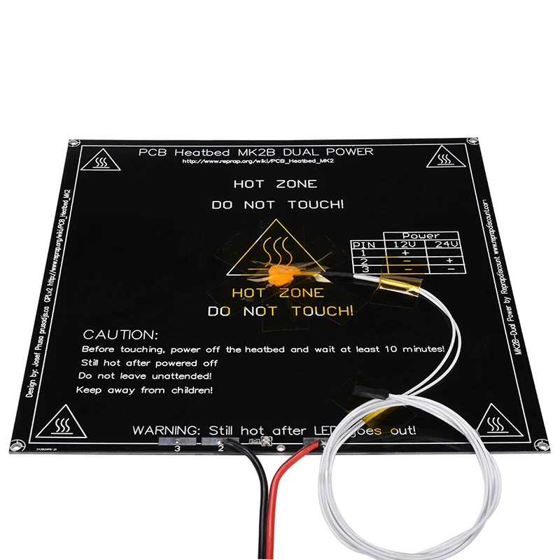 

New RepRap 3D Printer PCB Heatbed MK2B Heated Bed with led and Resistor and cable Hot Plate Mendel MK2A MK1