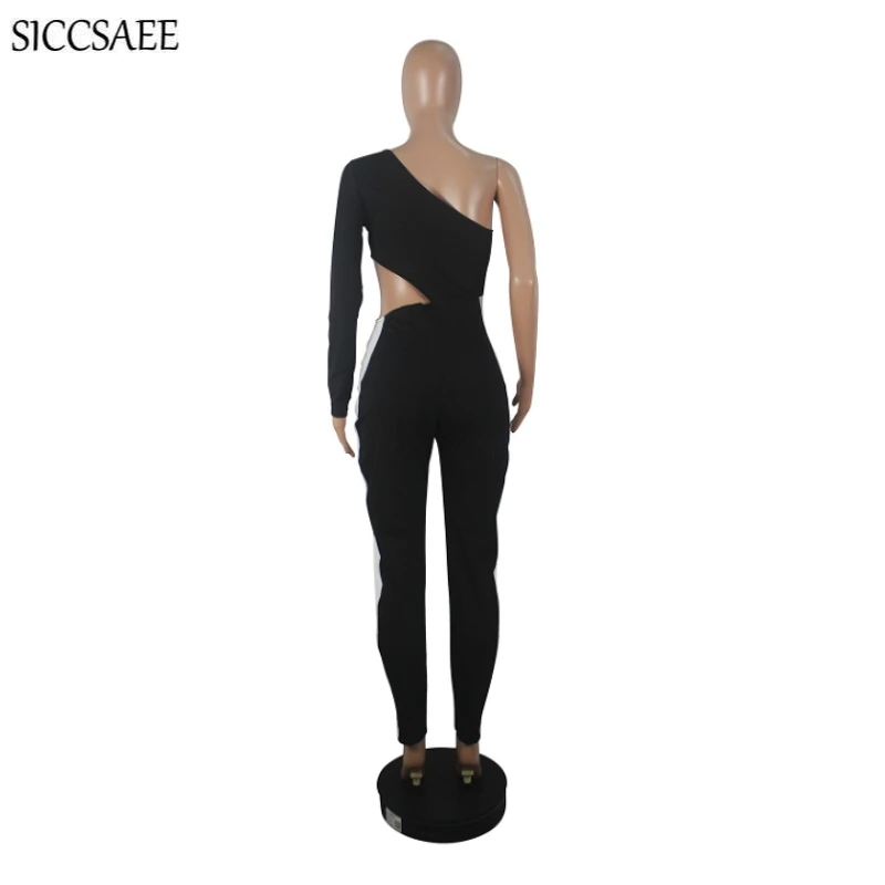 Hole Cut Out Contrast Color Patchwork Bandage Jumpsuits Long Pants One Shoulder Bodycon Leotard Tight Slim Fit Bodysuit Sexy
Hole Cut Out Contrast Color Patchwork Bandage Jumpsuits Long Pants One Shoulder Bodycon Leotard Tight Slim Fit Bodysuit Sexy