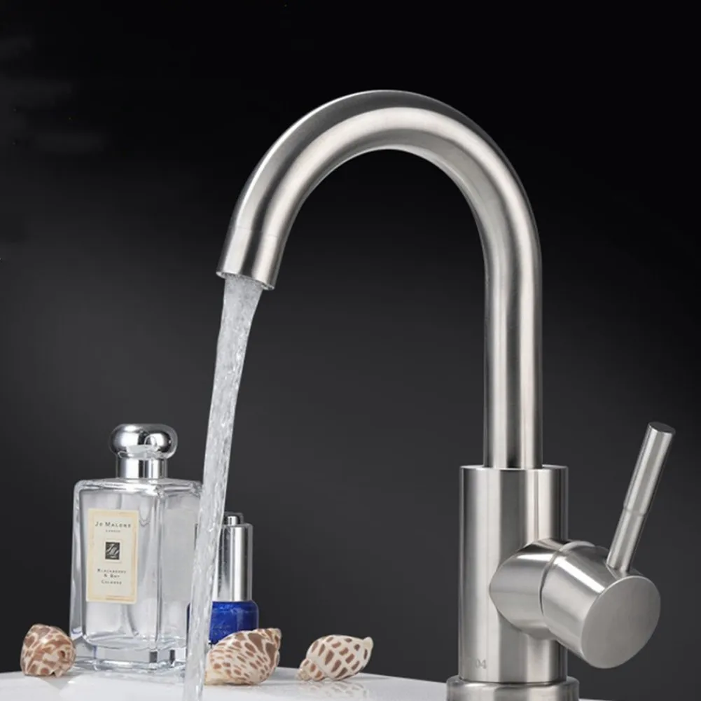Stainless Steel Kitchen Bathroom Faucet Brushed Process Swivel Basin Faucet 360 Degree Rotatable Hot Cold Water Mixer Tap
Stainless Steel Kitchen Bathroom Faucet Brushed Process Swivel Basin Faucet 360 Degree Rotatable Hot Cold Water Mixer Tap