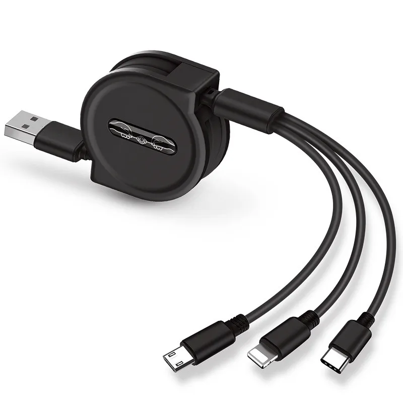 120cm 3 In 1 USB Charge Cable for IPhone 12 Micro USB Type C Cable Retractable Portable Charging Cable for IPhone X 8 Samsung S9
120cm 3 In 1 USB Charge Cable for IPhone 12 Micro USB Type C Cable Retractable Portable Charging Cable for IPhone X 8 Samsung S9