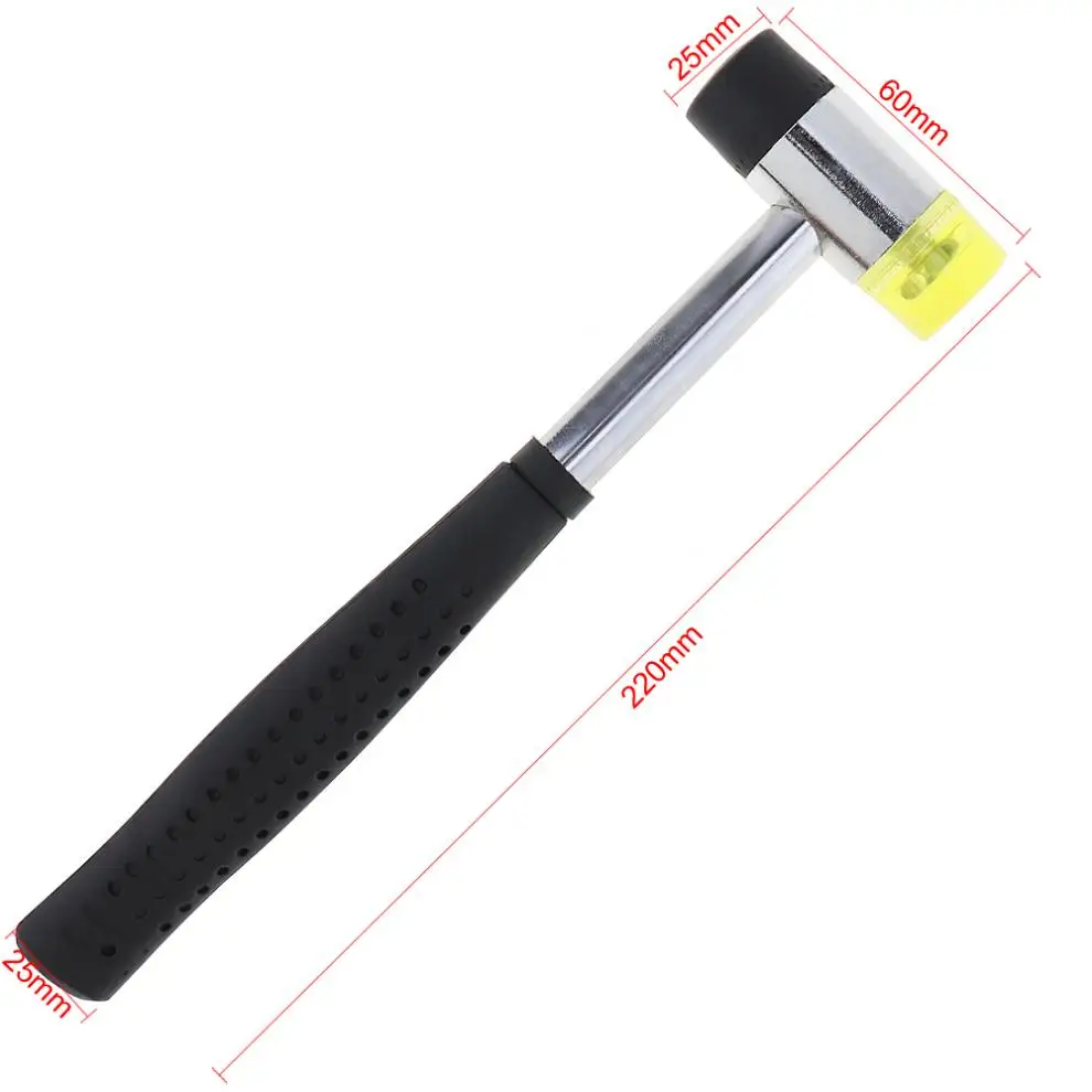 

25MM Practical Double Face Soft Tap Rubber Hammer Mallet Handheld DIY Leather Tool Multifunctional Mounting Hammer Durable