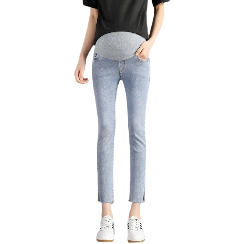 502# Summer Thin Stretch Denim Maternity Skinny Jeans Adjustable Belly Pencil Pants for Pregnant Women Chic Ins Slim Pregnancy
502# Summer Thin Stretch Denim Maternity Skinny Jeans Adjustable Belly Pencil Pants for Pregnant Women Chic Ins Slim Pregnancy