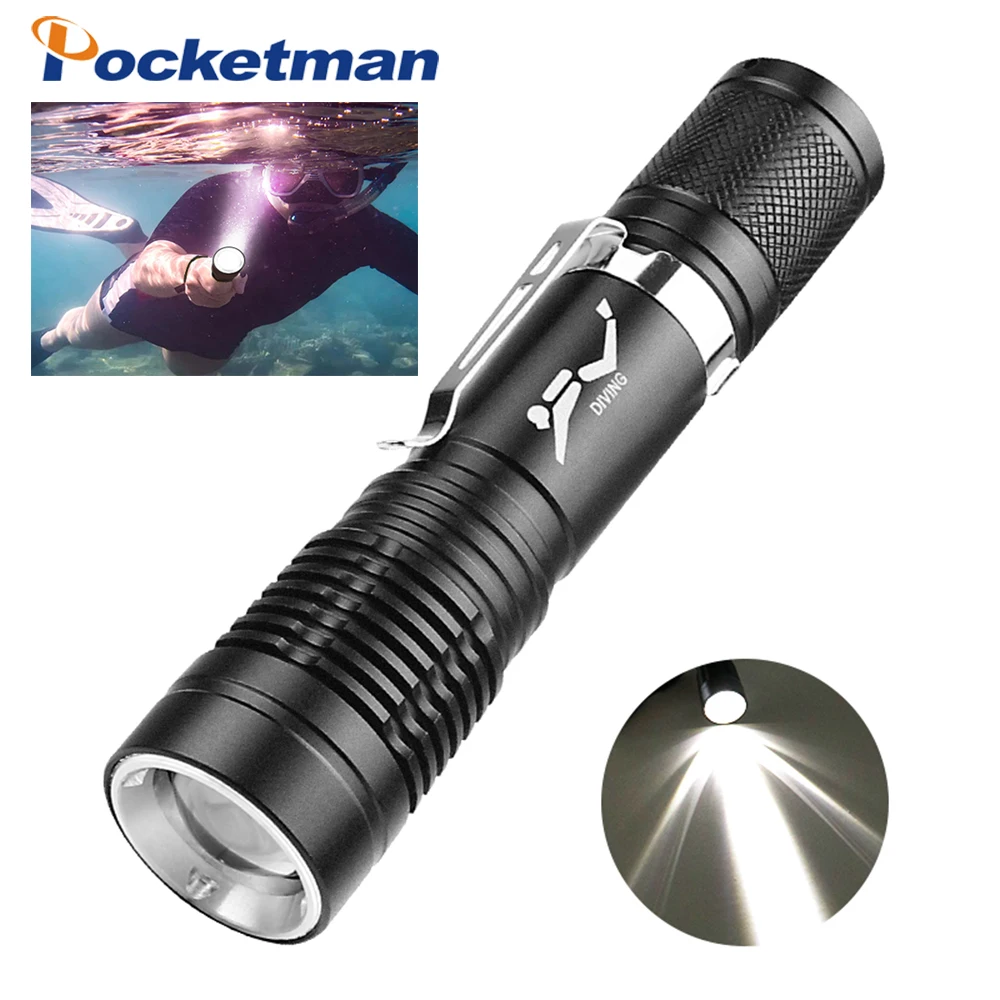 Professional Diving Flashlight Underwater 10m Waterproof Flashlight 18650 Battery Portable LED Torch With pen holder tail rope
Professional Diving Flashlight Underwater 10m Waterproof Flashlight 18650 Battery Portable LED Torch With pen holder tail rope