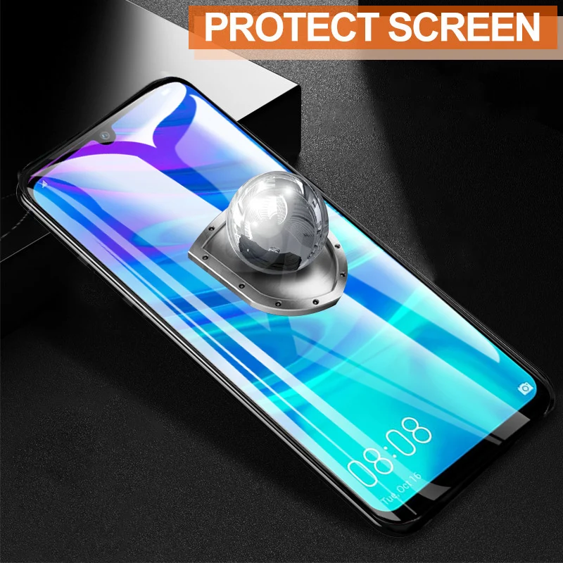 Закаленное стекло 9D для Huawei P Smart с полным покрытием экрана 2019 2 шт. защитное на Hauwei