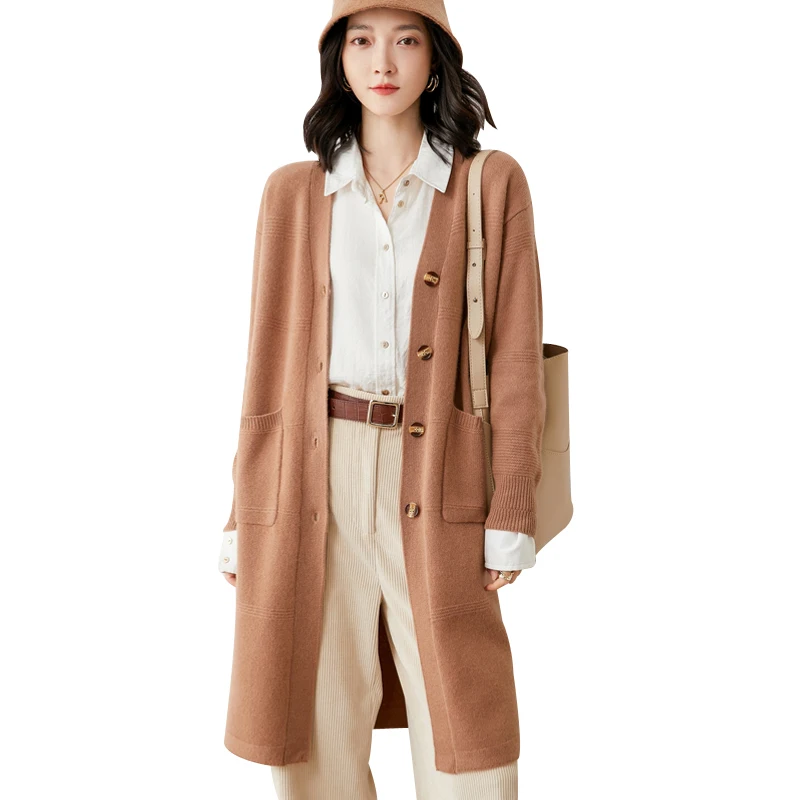 Wool knitted cardigan women's sweater jacket thickened autumn and winter 2021 new loose long section to keep warm
Wool knitted cardigan women's sweater jacket thickened autumn and winter 2021 new loose long section to keep warm
