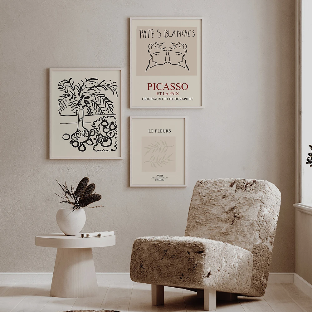 Abstract Botanical Poster PICASSO Mid-Century Canvas Painting Neutral Art Print Modern Wall Picture For Living Room Home Decor
Abstract Botanical Poster PICASSO Mid-Century Canvas Painting Neutral Art Print Modern Wall Picture For Living Room Home Decor