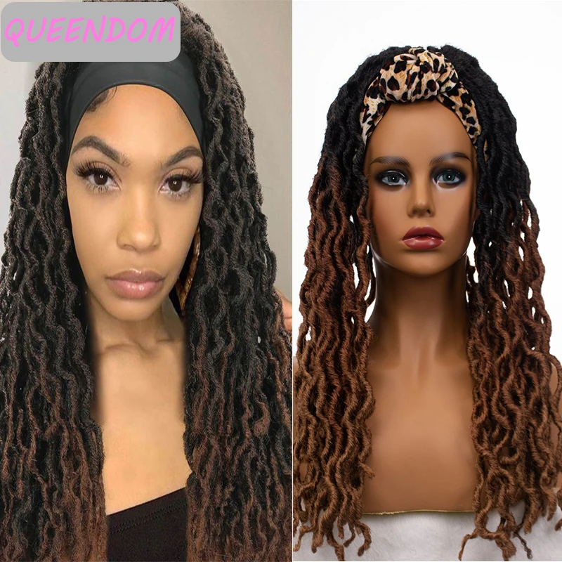 Ombre Synthetic Faux Locks Headband Wig Brown Soft Locs Headwraps Wigs for Black Women Natural Heat Resistant Cosplay Locs Wig
Ombre Synthetic Faux Locks Headband Wig Brown Soft Locs Headwraps Wigs for Black Women Natural Heat Resistant Cosplay Locs Wig
