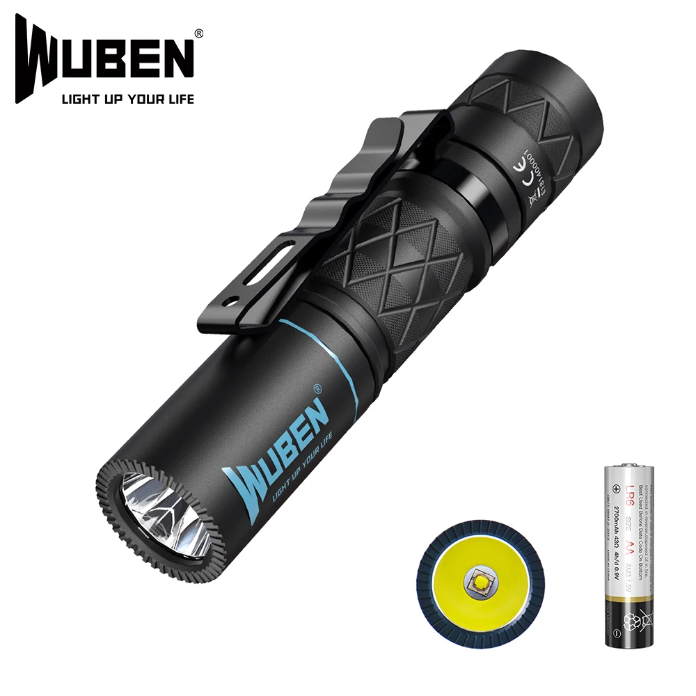 Светодиодный фонарик WUBEN E18, легкий свет для повседневного использования, CREE XP-G3 светодиодный водонепроницаемый фонарь IP68, 4 режима светильник легкий свет, батарея АА 2700 мАч
Светодиодный фонарик WUBEN E18, легкий свет для повседневного использования, CREE XP-G3 светодиодный водонепроницаемый фонарь IP68, 4 режима светильник легкий свет, батарея АА 2700 мАч