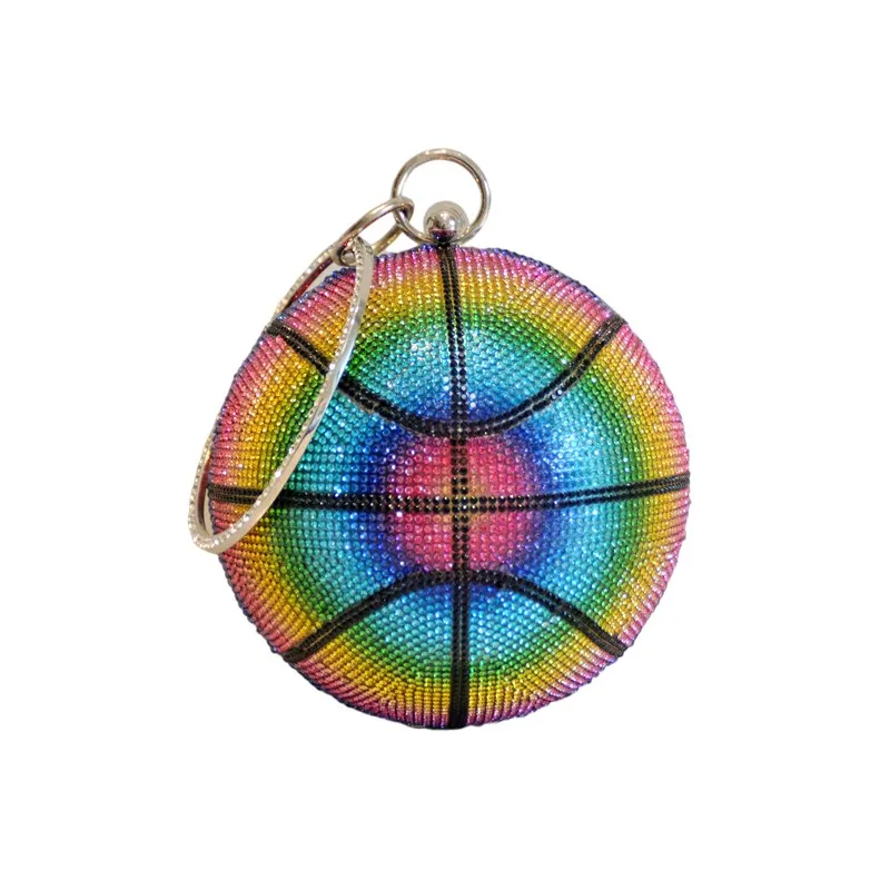 Bag For Women New Style Rainbow Basketball Rhinestone Ball Purse Crystal Bling Purse for Ladies Rhinestone Clutch Cocktail Bag
Bag For Women New Style Rainbow Basketball Rhinestone Ball Purse Crystal Bling Purse for Ladies Rhinestone Clutch Cocktail Bag