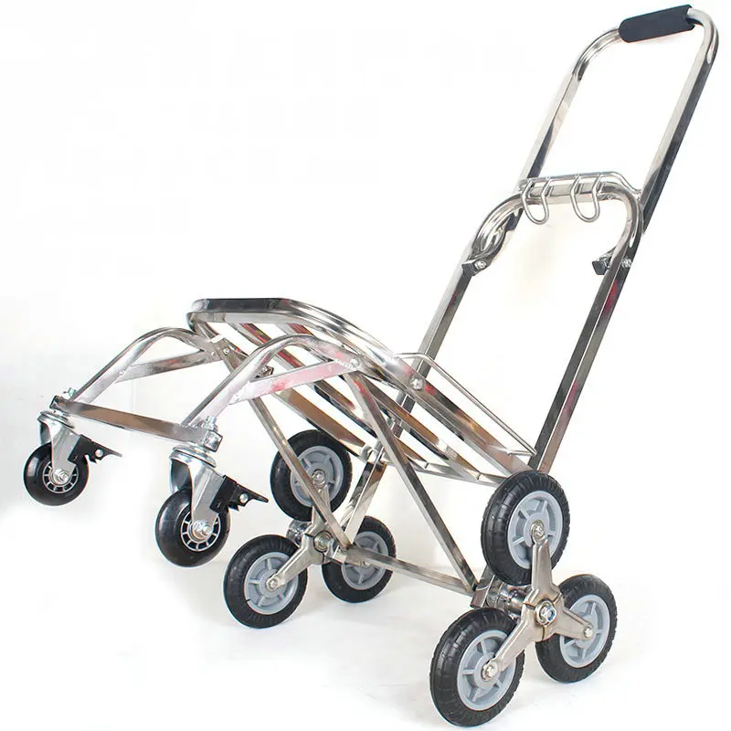 Stainless Steel Stair-Slimbing Luggage Cart, Folding Portable Hand Truck Dolly, Eight-Wheel Trolley
Stainless Steel Stair-Slimbing Luggage Cart, Folding Portable Hand Truck Dolly, Eight-Wheel Trolley