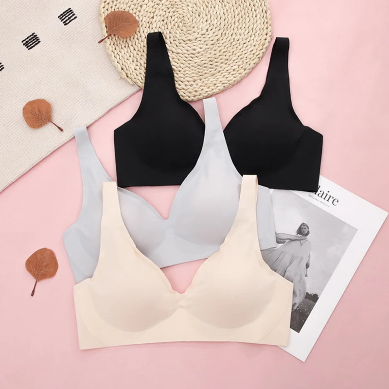 Women Sleeping Bras Thin Soft Seamless Bras With Removable Latex Pads Without Trace Comfy Daily Bras M2
Women Sleeping Bras Thin Soft Seamless Bras With Removable Latex Pads Without Trace Comfy Daily Bras M2
