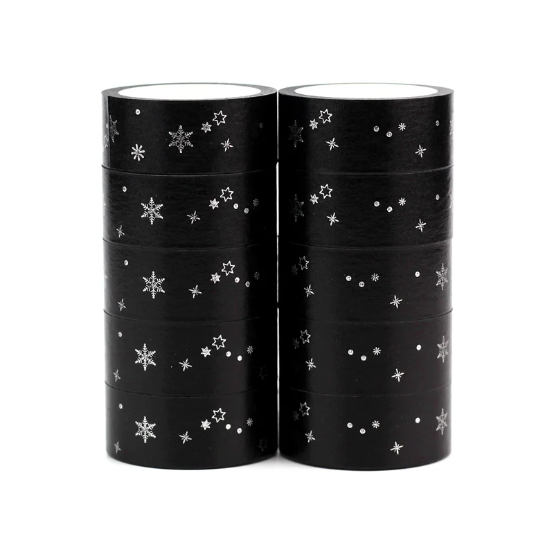 10pcs/lot Cute Silver Foil Stars Snowflake Christmas Washi Tapes DIY Decor Scrapbook Planner Adhesive Masking Tapes Stationery
10pcs/lot Cute Silver Foil Stars Snowflake Christmas Washi Tapes DIY Decor Scrapbook Planner Adhesive Masking Tapes Stationery