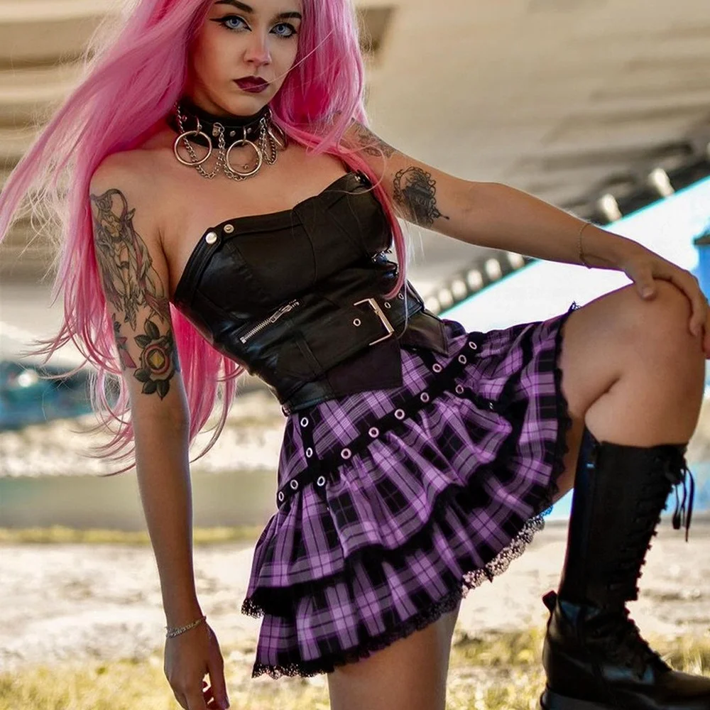 Mall Gothic Y2K Mini Skirt Women Punk Plaid Vintage Harajuku Streetwear Summer High Waist Skirt Girl 90s Aesthetic Skirt
Mall Gothic Y2K Mini Skirt Women Punk Plaid Vintage Harajuku Streetwear Summer High Waist Skirt Girl 90s Aesthetic Skirt