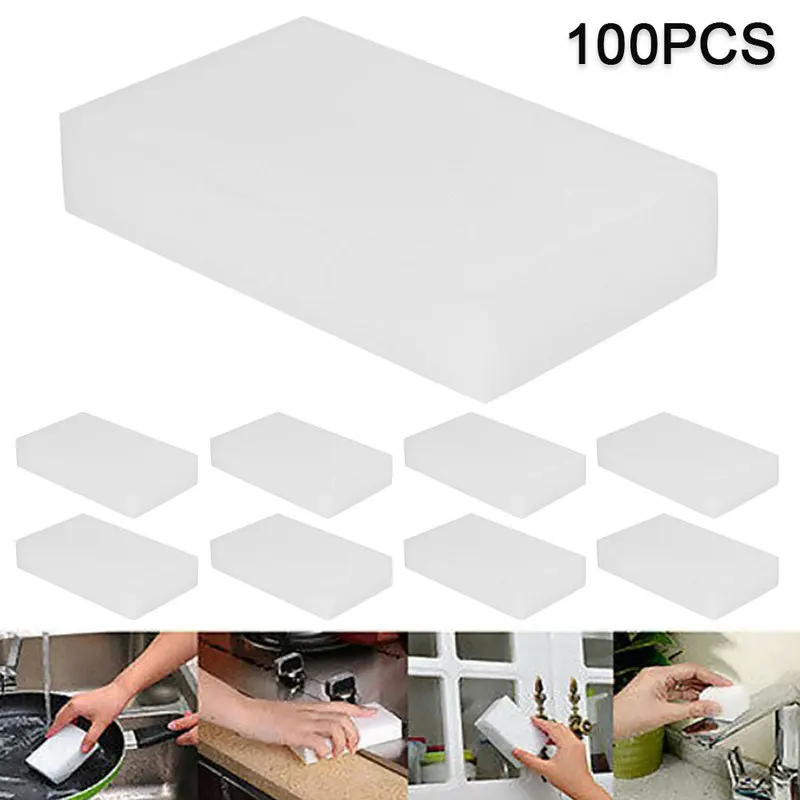 100 Pcs Cleaning White Sponge Eraser Melamine Sponge Cleaner Cleaning Sponge for Kitchen Bathroom Cleaning 100x60x20mm
100 Pcs Cleaning White Sponge Eraser Melamine Sponge Cleaner Cleaning Sponge for Kitchen Bathroom Cleaning 100x60x20mm