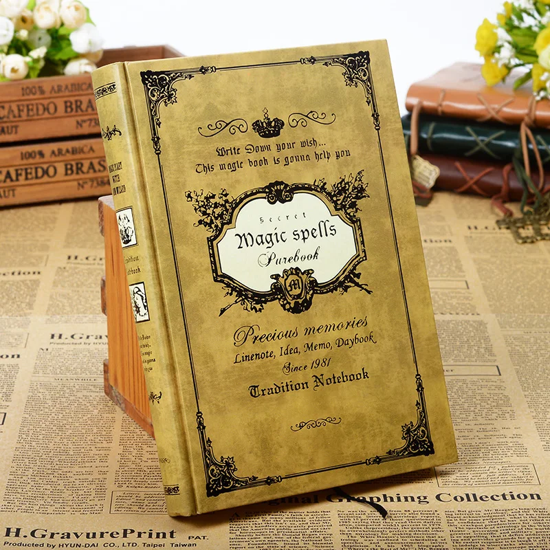 160 листов винтажная книга с волшебным заклинанием ручная Обложка блокнот для